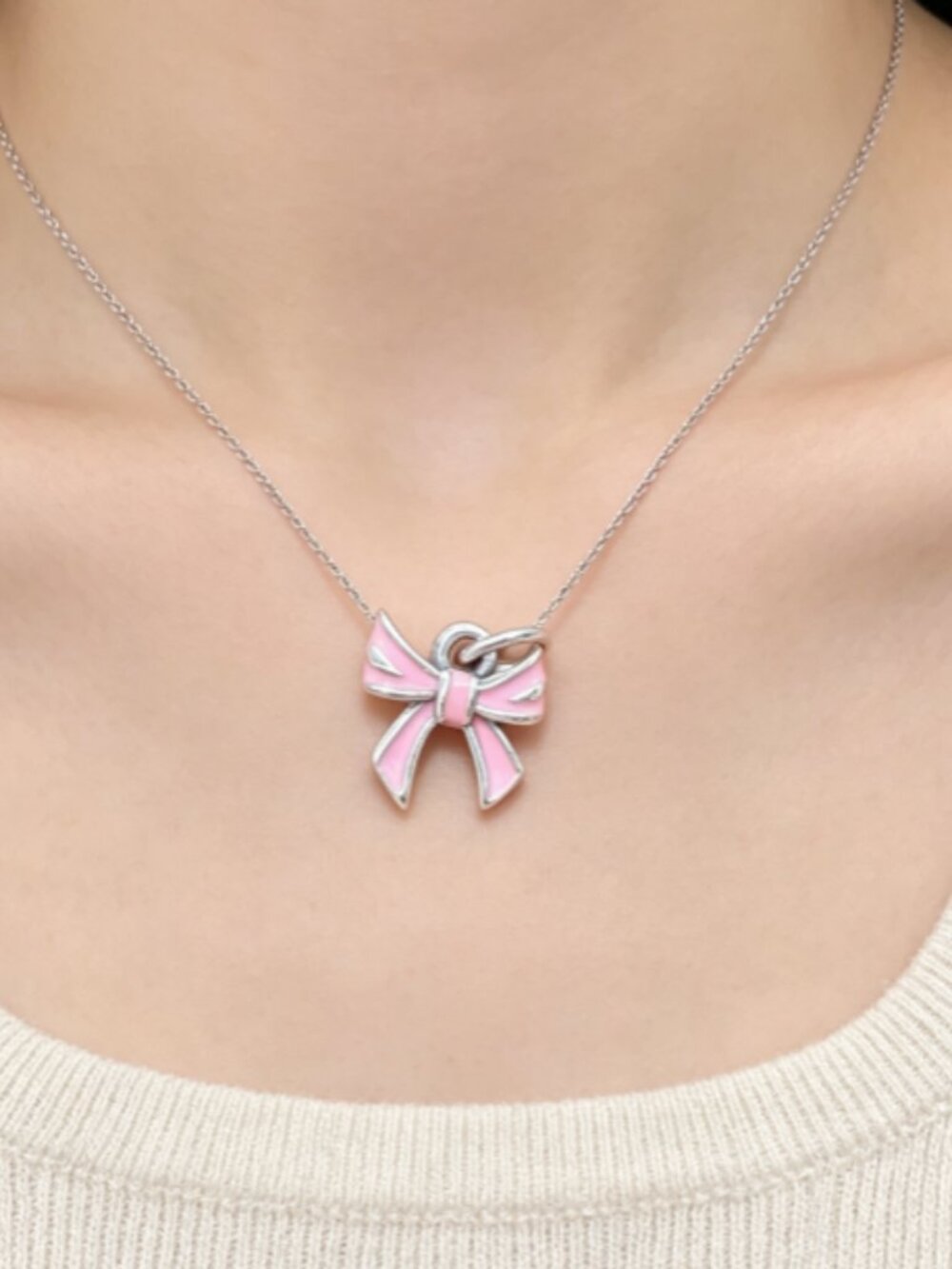 James Avery Pink Bow Dangle Charm
